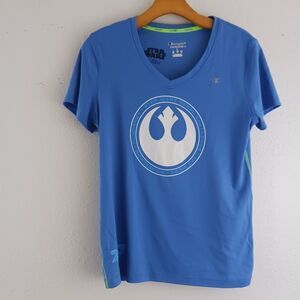 Champions Vapor blue short sleeve t-shirt size L